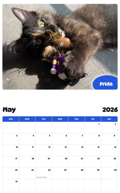 2026 - 2027 Frida - Pawidols Pet Calendar
