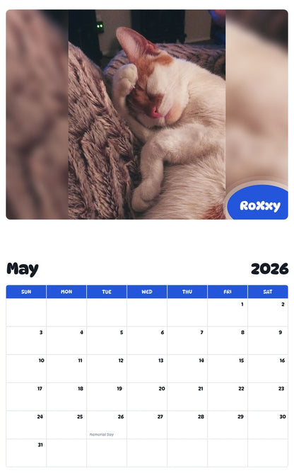 2026 - 2027 RoXxy - Pawidols Pet Calendar
