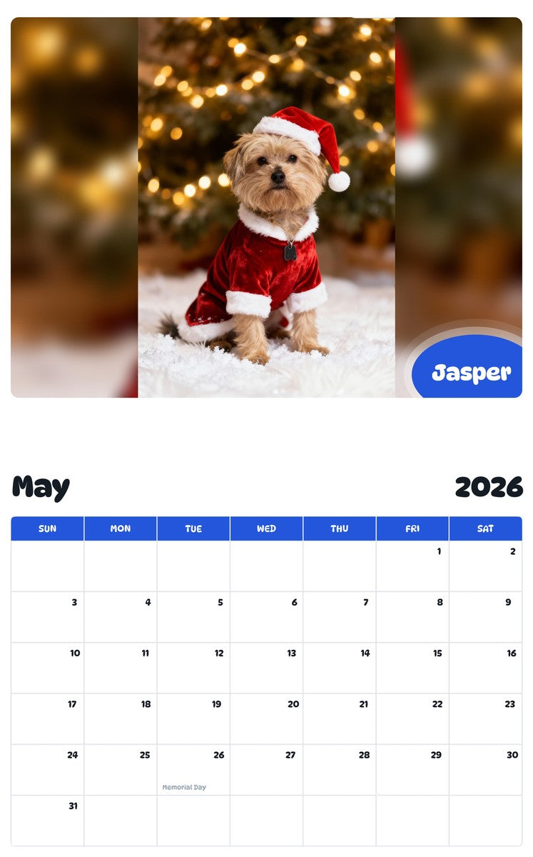 2026 - 2027 Jasper - Pawidols Pet Calendar
