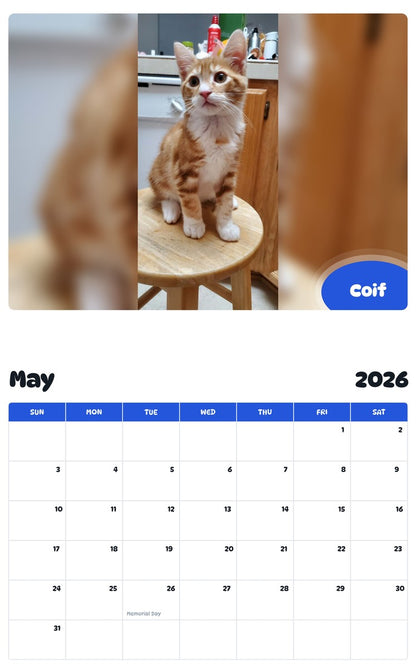 2026 - 2027 Coif - Pawidols Pet Calendar