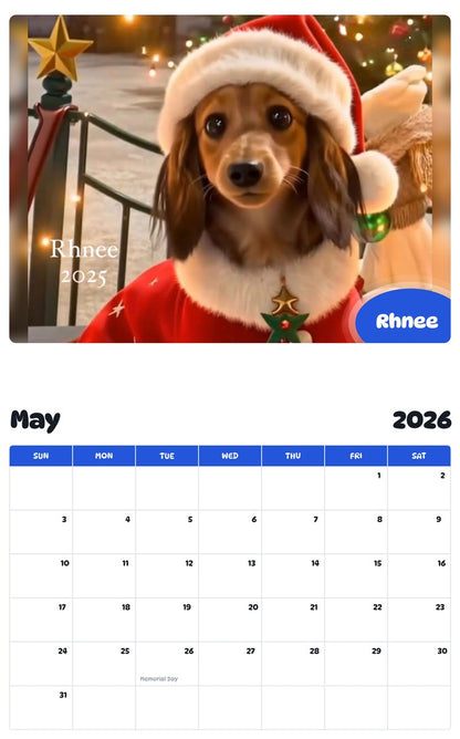2026 - 2027 Rhnee - Pawidols Pet Calendar