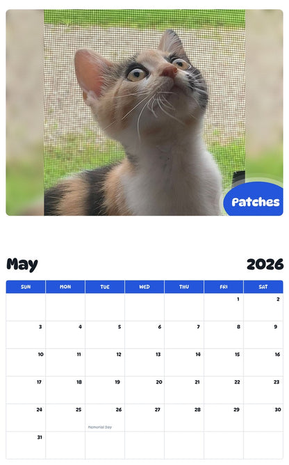 2026 - 2027 Patches - Pawidols Pet Calendar