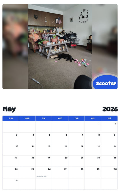 2026 - 2027 Scooter - Pawidols Pet Calendar