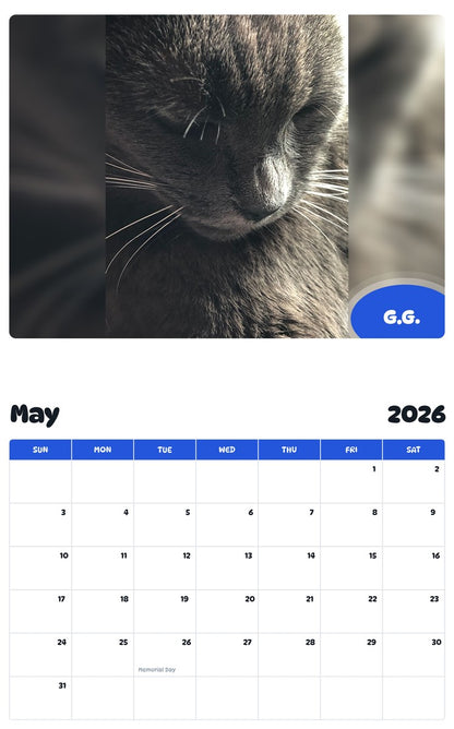 2026 - 2027 G.G. - Pawidols Pet Calendar