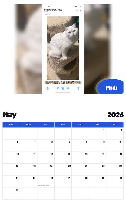 2026 - 2027 Phili - Pawidols Pet Calendar