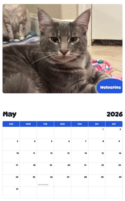 2026 - 2027 Wolverine - Pawidols Pet Calendar