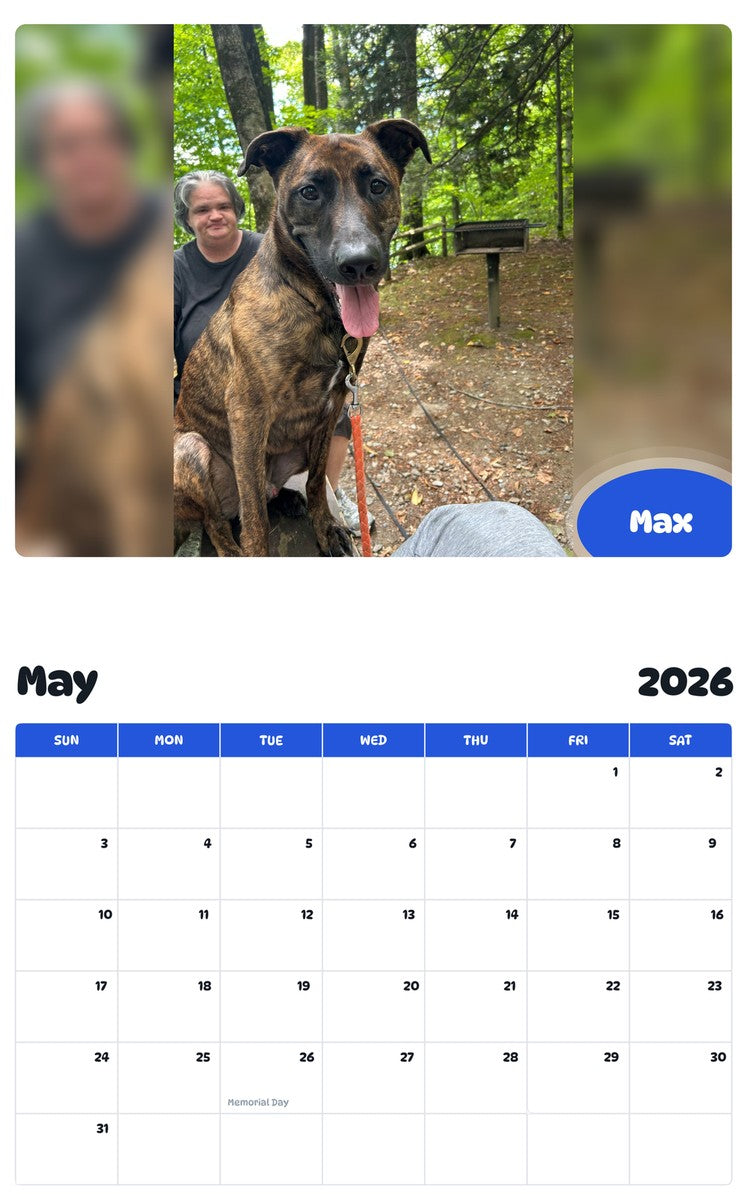 2026 - 2027 Max - Pawidols Pet Calendar