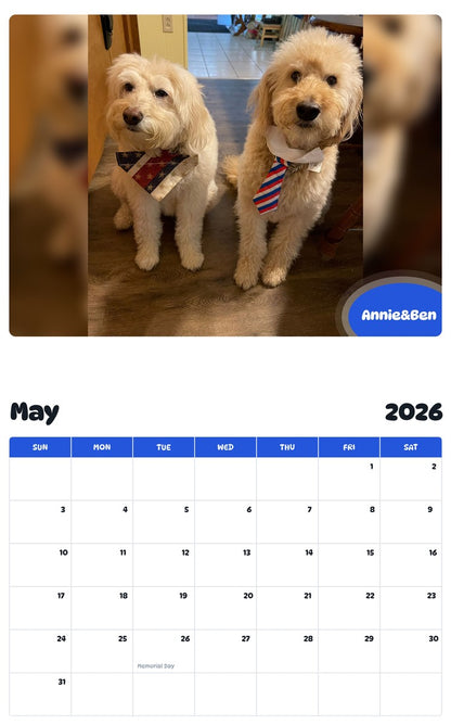 2026 - 2027 Annie&Ben - Pawidols Pet Calendar