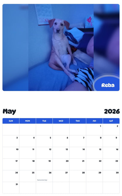 2026 - 2027 Reba - Pawidols Pet Calendar