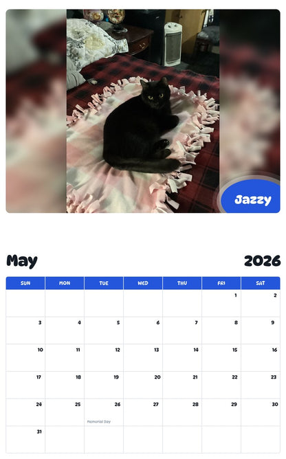 2026 - 2027 Jazzy - Pawidols Pet Calendar
