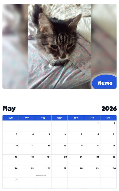 2026 - 2027 Nemo - Pawidols Pet Calendar