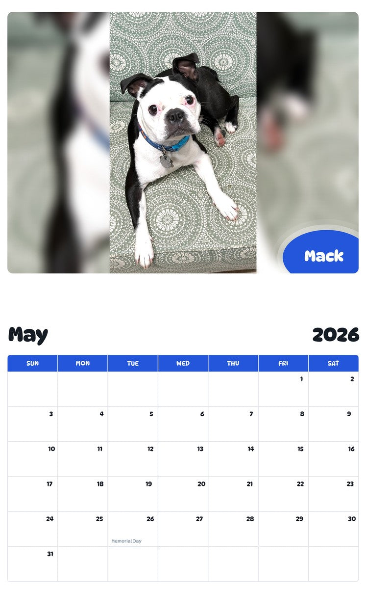 2026 - 2027 Mack - Pawidols Pet Calendar