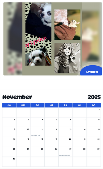 July 2025 - June 2026 Lynden - Pawidols Pet Calendar