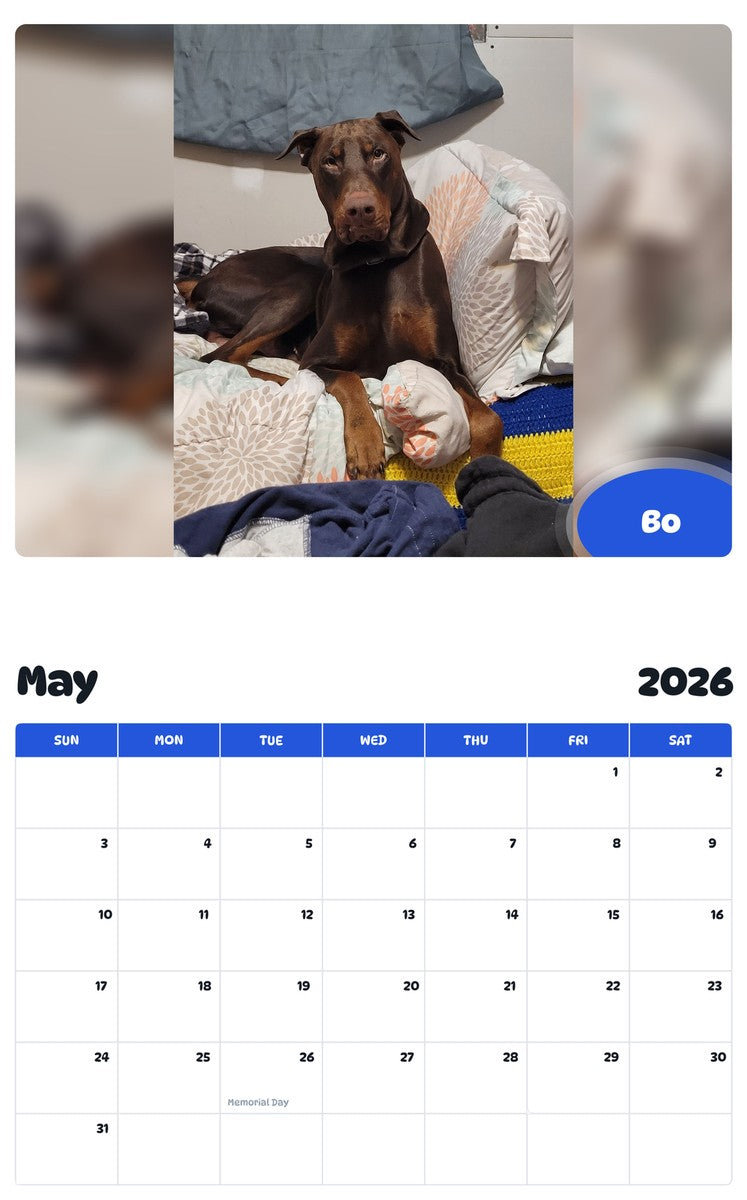 2026 - 2027 Bo - Pawidols Pet Calendar
