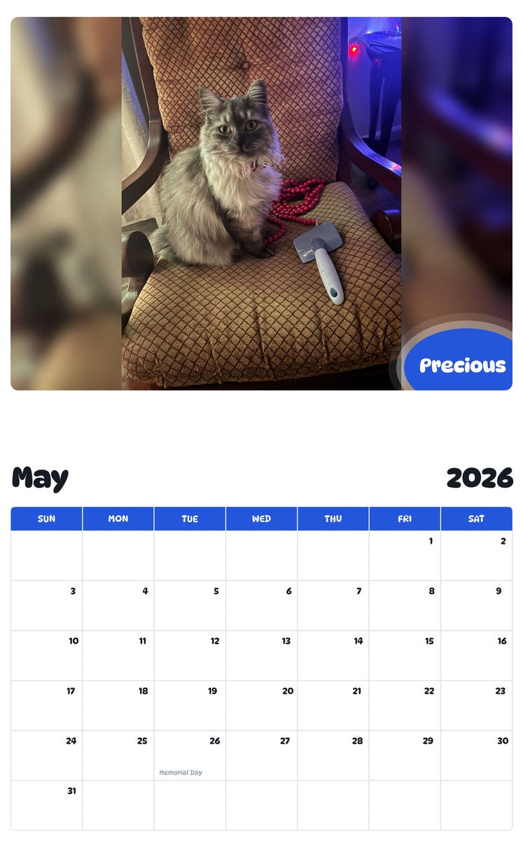 2026 - 2027 Precious - Pawidols Pet Calendar