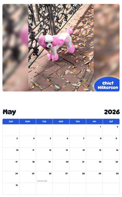 2026 - 2027 Chief Wilkerson - Pawidols Pet Calendar