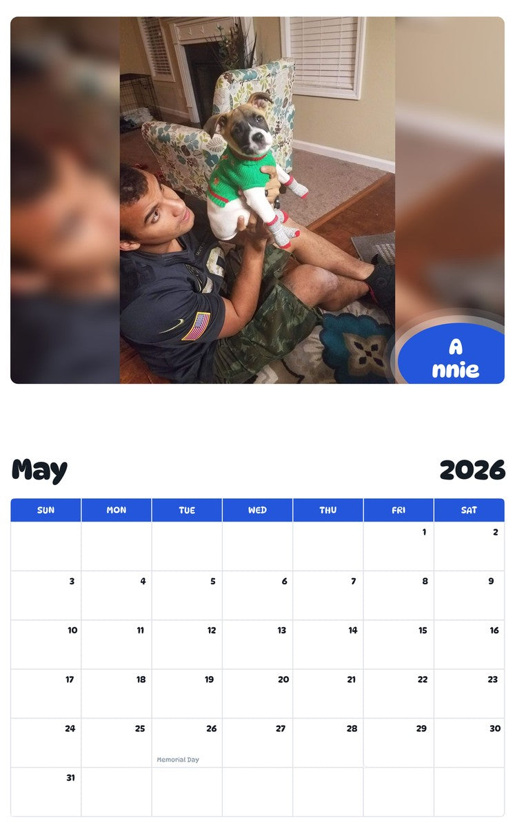 2026 - 2027 A nnie - Pawidols Pet Calendar