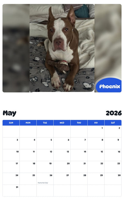 2026 - 2027 Phoenix - Pawidols Pet Calendar