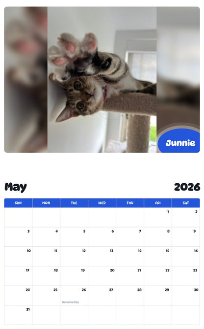2026 - 2027 Junnie - Pawidols Pet Calendar