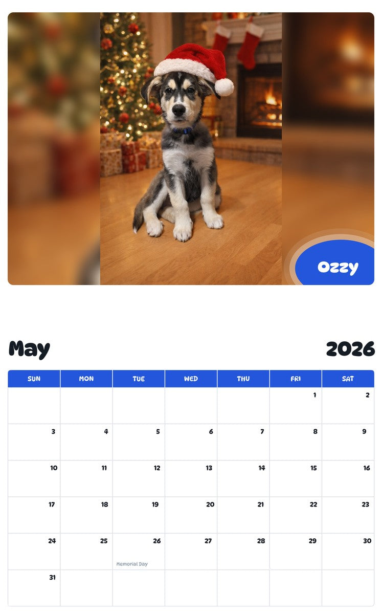 2026 - 2027 Ozzy - Pawidols Pet Calendar