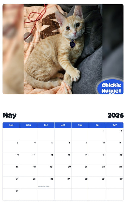 2026 - 2027 Chickie Nugget - Pawidols Pet Calendar