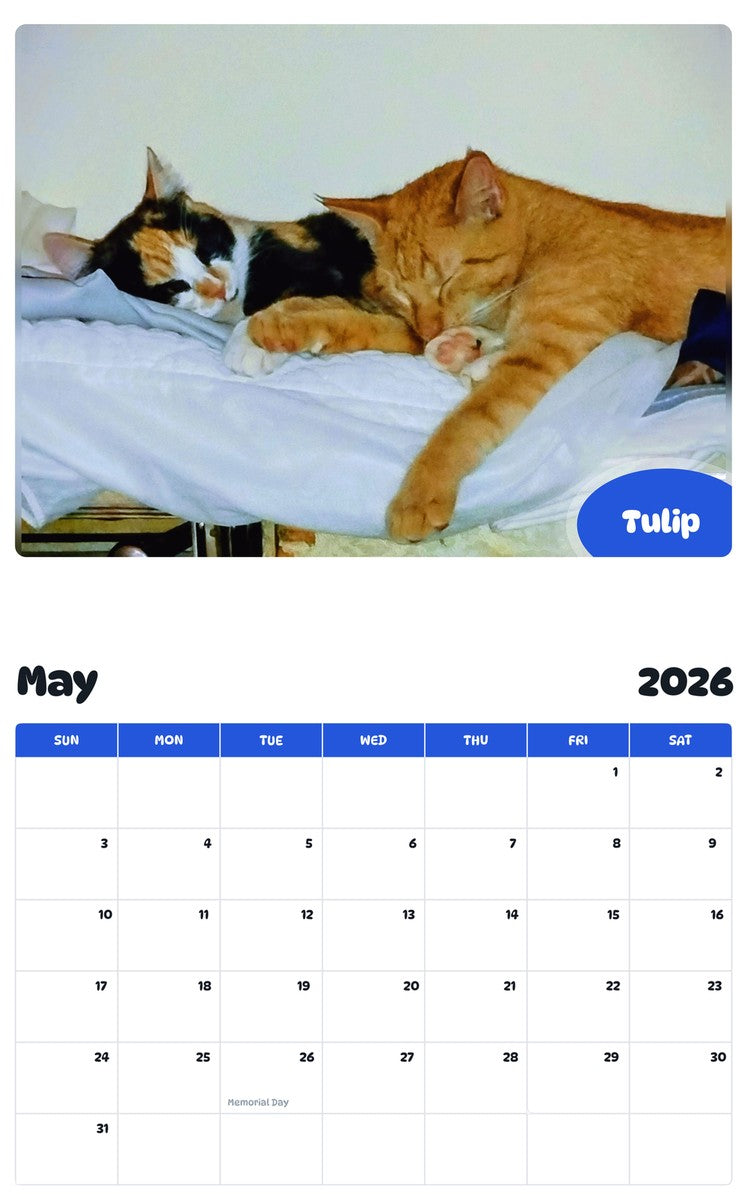 2026 - 2027 Tulip - Pawidols Pet Calendar