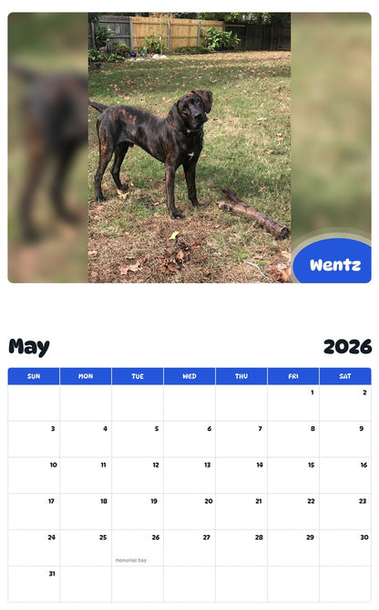 2026 - 2027 Wentz - Pawidols Pet Calendar