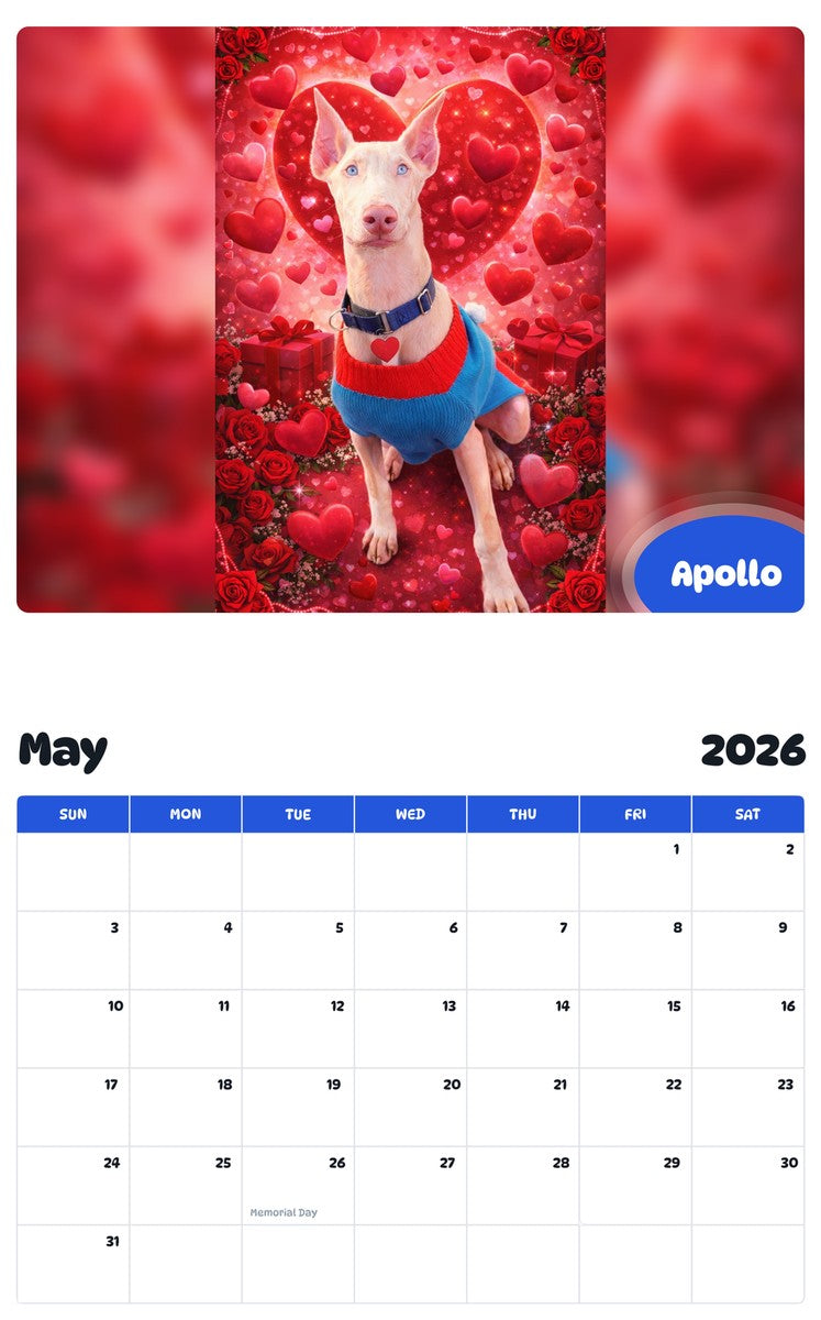 2026 - 2027 Apollo - Pawidols Pet Calendar