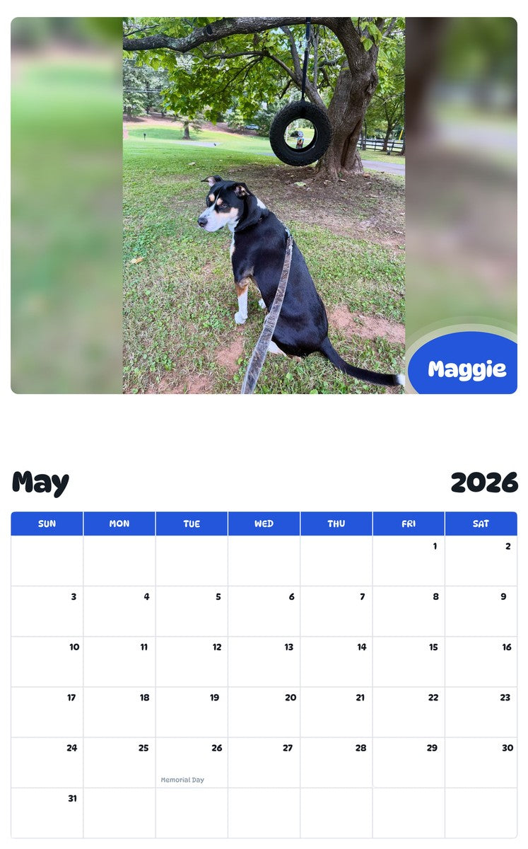 2026 - 2027 Maggie - Pawidols Pet Calendar