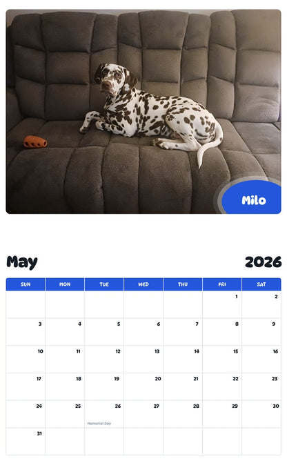 2026 - 2027 Milo - Pawidols Pet Calendar