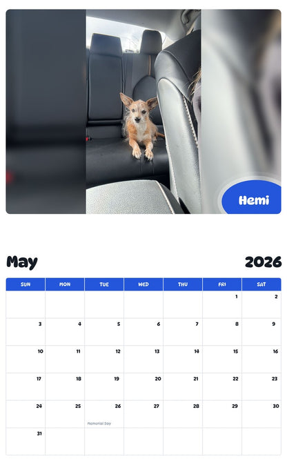 2026 - 2027 Hemi - Pawidols Pet Calendar