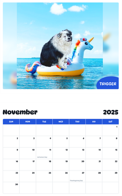 July 2025 - June 2026 Trigger - Pawidols Pet Calendar