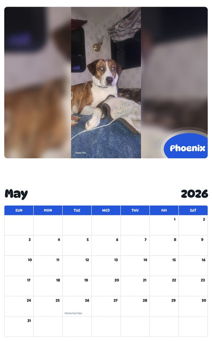 2026 - 2027 Phoenix - Pawidols Pet Calendar