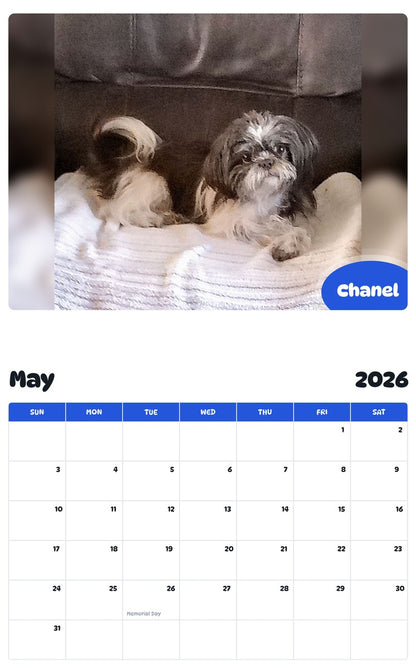 2026 - 2027 Chanel - Pawidols Pet Calendar