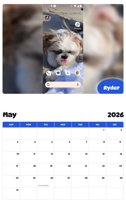 2026 - 2027 Ryder - Pawidols Pet Calendar