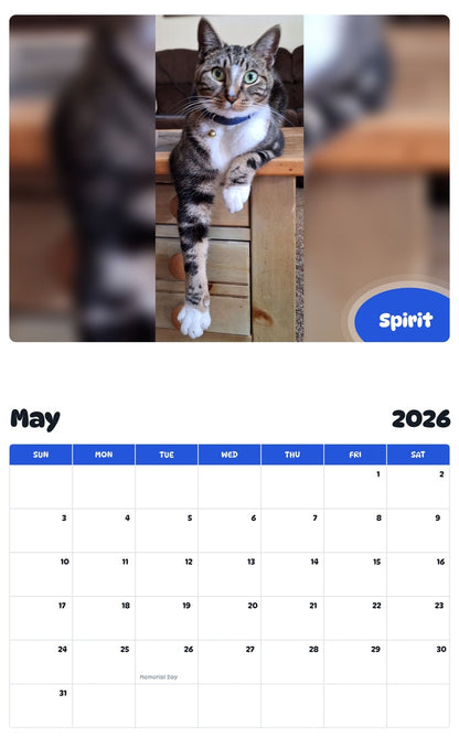 2026 - 2027 Spirit - Pawidols Pet Calendar