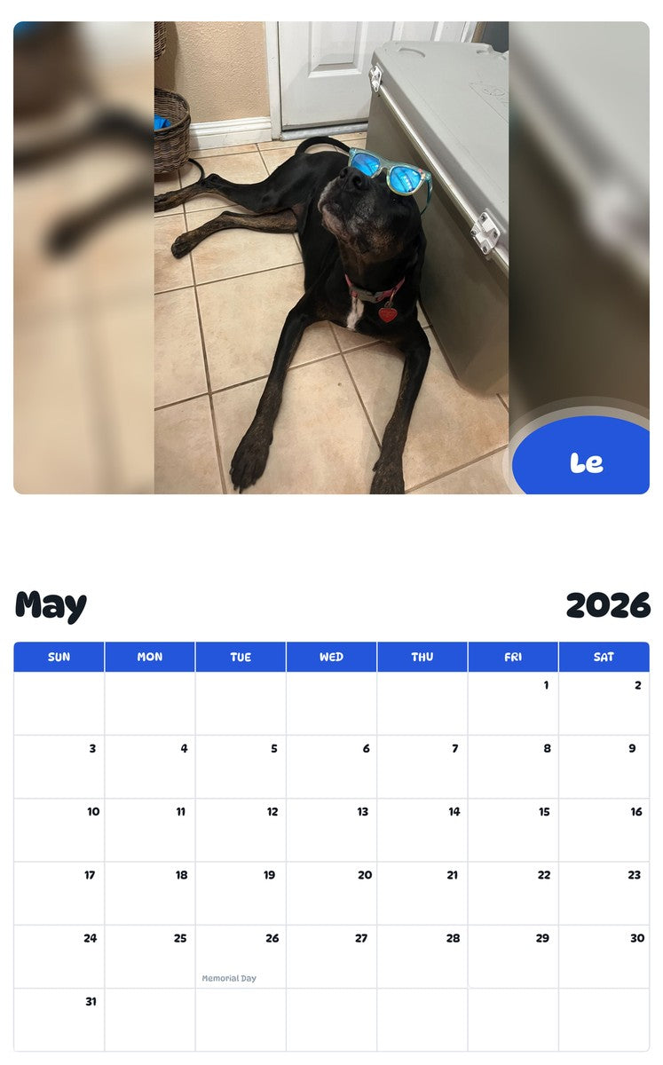 2026 - 2027 Le - Pawidols Pet Calendar