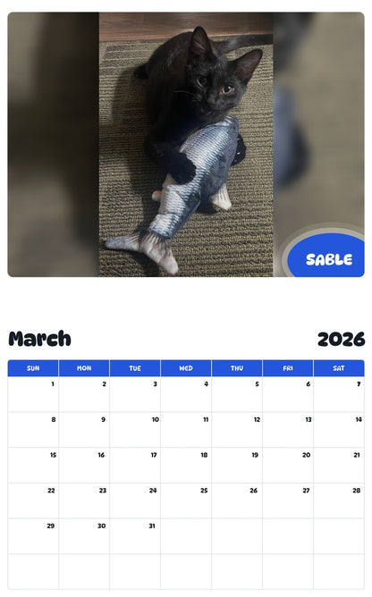 November 2025 - October 2026 SABLE - Pawidols Pet Calendar