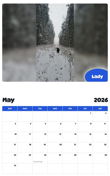 2026 - 2027 Lady - Pawidols Pet Calendar