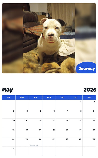 2026 - 2027 Journey - Pawidols Pet Calendar