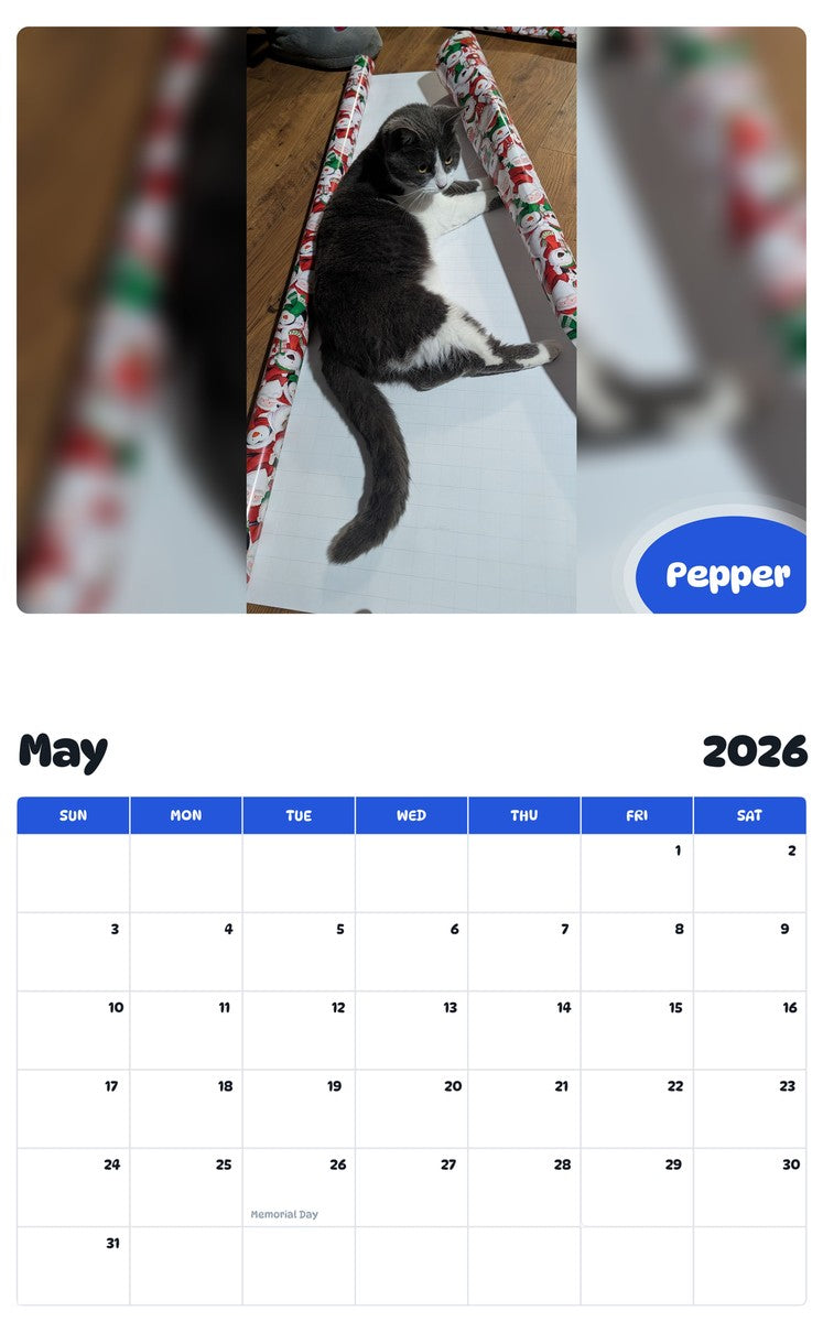 2026 - 2027 Pepper - Pawidols Pet Calendar