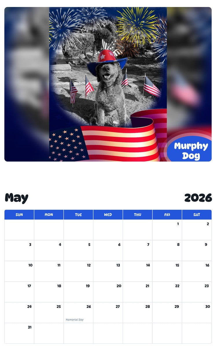 2026 - 2027 Murphy Dog - Pawidols Pet Calendar