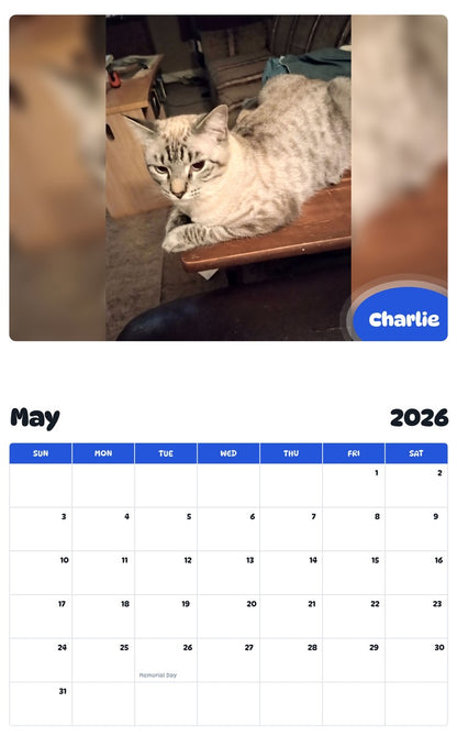 2026 - 2027 Charlie - Pawidols Pet Calendar