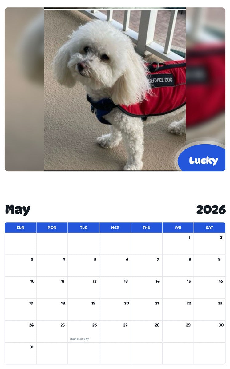 2026 - 2027 Lucky - Pawidols Pet Calendar
