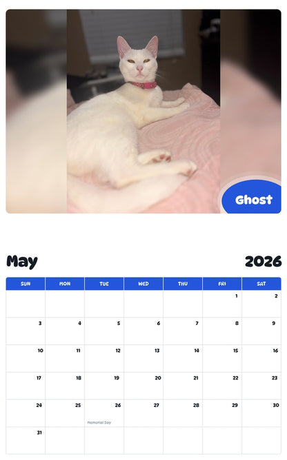 2026 - 2027 Ghost - Pawidols Pet Calendar