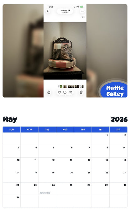 2026 - 2027 Muffie Bailey - Pawidols Pet Calendar