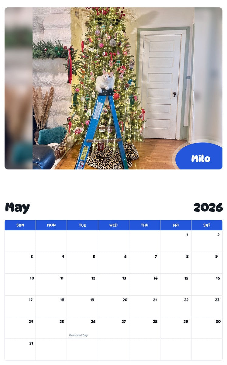 2026 - 2027 Milo - Pawidols Pet Calendar