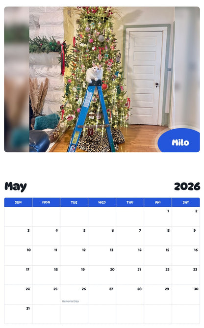 2026 - 2027 Milo - Pawidols Pet Calendar