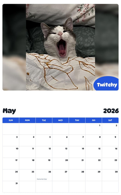 2026 - 2027 Twitchy - Pawidols Pet Calendar