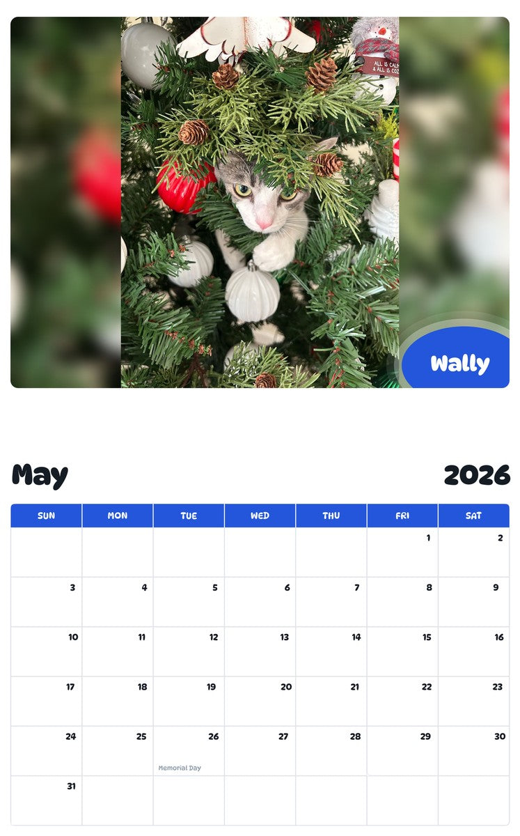 2026 - 2027 Wally - Pawidols Pet Calendar